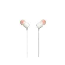 Load image into Gallery viewer, JBL Tune 110 - Wired in-Ear Headphones with JBL Pure Bass Sound, 1-Button Remote, Microphone and Tangle-Free Flat Cable (White)_1
