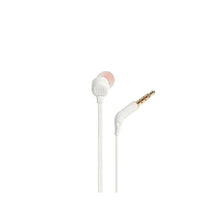 Load image into Gallery viewer, JBL Tune 110 - Wired in-Ear Headphones with JBL Pure Bass Sound, 1-Button Remote, Microphone and Tangle-Free Flat Cable (White)_593
