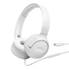 Load image into Gallery viewer, JBL Tune 520C - USB-C Wired on-Ear Headphones with Hi-Res Audio Support, JBL Pure Bass Sound, Comfort fit, USB-C connectivity, 3-Button Remote with Microphone and EQ presets Control (White)_1
