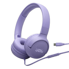 Load image into Gallery viewer, JBL Tune 520C - USB-C Wired on-Ear Headphones with Hi-Res Audio Support, JBL Pure Bass Sound, Comfort fit, USB-C connectivity, 3-Button Remote with Microphone and EQ presets Control (Purple)_1
