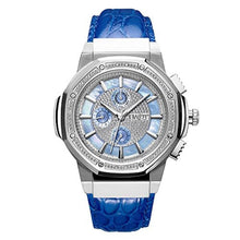 Load image into Gallery viewer, JBW Men's 10-Year Anniversary Saxon 0.16 ctw Diamond Wrist Watch with Leather Bracelet_1
