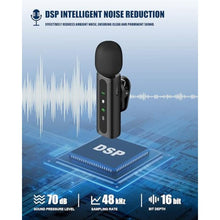 Load image into Gallery viewer, JCHIEN Wireless Lavalier Microphone for iPhone/Android Phone, Black_884
