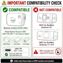 Load image into Gallery viewer, Jeasun USB-C PD Cable for ResMed AirMini, 20V to 24V, 5.2 ft_604
