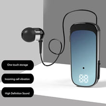 Load image into Gallery viewer, Jectse Retractable Earpiece, Retractable Headset Clip On Bluetooth Earphone with LED Battery Display, Single in Ear Headphone for Sports Business Trucker Driver (Gradient Blue), GradientBlue_100
