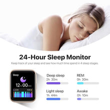 Load image into Gallery viewer, JeeJTek Smart Watch for Men Women - Answer/Make Calls/Quick Reply/AI Voice Assistant, 1.83"" for Android iPhone Samsung Compatible IP68 Smartwatch Fitness Tracker Blood (Silver+Pink, 1.83""), TGW101_664

