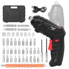 Load image into Gallery viewer, JENABOM Electric Screwdriver Cordless Rechargeable Small 3.6V Power Drill Set 3.5Nm Max Torque Electric Rotatable Drill Screwdriver for Home Office DIY Tools (Black)_1
