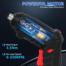 Load image into Gallery viewer, JENABOM Electric Screwdriver Cordless Rechargeable Small 3.6V Power Drill Set 3.5Nm Max Torque Electric Rotatable Drill Screwdriver for Home Office DIY Tools (Black)_5257
