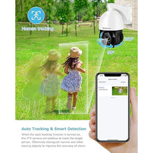 Load image into Gallery viewer, Jennov 4K 8MP Outdoor PTZ IP POE Camera with Pan Tilt 20X Optical Zoom &amp; Human Detection, Speed Dome Security Camera with 320ft IR Night Vision, Auto Tracking, Only Work with Onvif POE NVR, Blackandwhite_863
