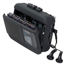 Load image into Gallery viewer, JENSEN MCR-60 MCR-60 Portable Personal Cassette Player/Recorder with AM/FM Radio, Bluetooth, and Earbuds, Black_640
