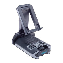 Load image into Gallery viewer, JERRAY Cell Phone Stand with Wireless Bluetooth Speaker with built-in microphone, Foldable Adjustable Desk Phone Holder, Portable HD Audio Speaker Stand, Unique Tech Gadgets Gifts for Men Women Dad, Compatible with iPhone/iPad for iPhone/ipad/Samsung Galaxy, black_6297
