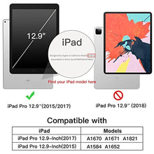 Load image into Gallery viewer, JETech Case for iPad Pro 12.9 Inch (2015/2017 Model, 1st/2nd Generation) with Pencil Holder, Slim Tablet Cover with Soft TPU Back, Auto Wake/Sleep (Black)_8611

