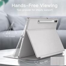 Load image into Gallery viewer, JETech Case for Samsung Galaxy Tab S8 Plus 2022 / S7 FE 2021 / S7 Plus 2020 12.4-Inch with S Pen Holder, Slim Folio Stand Protective Tablet Cover, Multi-Angle Viewing (Silver)_7505
