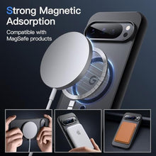 Load image into Gallery viewer, JETech Magnetic Case for Google Pixel 9/9 Pro 2024, Compatible with MagSafe, Translucent Matte Back Shockproof Phone Cover (Black), Obsidian_571
