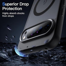 Load image into Gallery viewer, JETech Magnetic Case for Google Pixel 9/9 Pro 2024, Compatible with MagSafe, Translucent Matte Back Shockproof Phone Cover (Black), Obsidian_572
