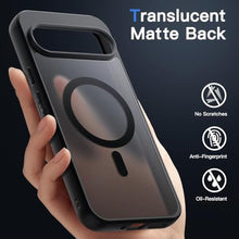 Load image into Gallery viewer, JETech Magnetic Case for Google Pixel 9/9 Pro 2024, Compatible with MagSafe, Translucent Matte Back Shockproof Phone Cover (Black), Obsidian_573
