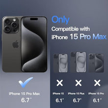 Load image into Gallery viewer, JETech Magnetic Case for iPhone 15 Pro Max 6.7-Inch Compatible with MagSafe, Translucent Matte Back Slim Shockproof Phone Cover (Black)_7564
