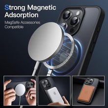 Load image into Gallery viewer, JETech Magnetic Case for iPhone 15 Pro Max 6.7-Inch Compatible with MagSafe, Translucent Matte Back Slim Shockproof Phone Cover (Black)_7565
