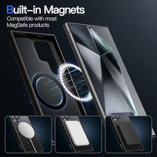 Load image into Gallery viewer, JETech Magnetic Case for Samsung Galaxy S24 Ultra 5G, Compatible with MagSafe, Translucent Matte Back Shockproof Phone Cover (Black)_1890
