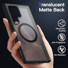 Load image into Gallery viewer, JETech Magnetic Case for Samsung Galaxy S24 Ultra 5G, Compatible with MagSafe, Translucent Matte Back Shockproof Phone Cover (Black)_1891
