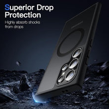 Load image into Gallery viewer, JETech Magnetic Case for Samsung Galaxy S24 Ultra 5G, Compatible with MagSafe, Translucent Matte Back Shockproof Phone Cover (Black)_1892
