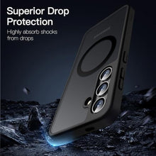 Load image into Gallery viewer, JETech Magnetic Case for Samsung Galaxy S24 5G, Compatible with MagSafe, Translucent Matte Back Shockproof Phone Cover (Black)_1803
