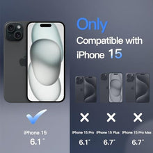 Load image into Gallery viewer, JETech Magnetic Matte Case for iPhone 15, Storm Blue, StormBlue_7597
