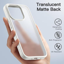 Load image into Gallery viewer, JETech Matte Case for iPhone 15 Pro 6.1-Inch, Shockproof Military Grade Drop Protection, Frosted Translucent Back Phone Cover, Anti-Fingerprint (White)_1304
