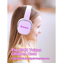 Load image into Gallery viewer, Jimonyer Kids Headphones for School, 3.5mm Jack Wired Headphones for Kids with Safe Volume Limiter, HD Stereo Sound On-Ear Girls Boys Toddler Headphone for Tablet, iPad, Kindle(Pink)_7851
