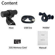 Load image into Gallery viewer, JINPEI 2K QHD Dash Cam for Motorcycle,Bicycle, Bike Outdoor Sport, App WiFi,Waterproof,Wide Angle, G-Sensor, Loop Recording, Included 64GB, JD-03BM-2K_14
