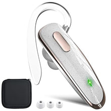 Load image into Gallery viewer, Jinreoo Bluetooth Headset V5.1, Wireless Hands-Free Earpiece with Noise Cancellation, Built-in Microphone for iPhone Android Business Calls - White_1

