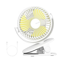 Load image into Gallery viewer, JISULIFE Clip on Desk Fan, Small USB Plug in Fan, Personal Cooling Table Fan with Strong Wind, 4 Speed Modes, Ultra Quiet, Sturdy Clamp Mini Fan for Office Home Dorm Bedroom (White)_1

