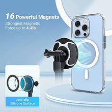 Load image into Gallery viewer, JJC Strong Magnetic Phone Desk Stand Compatible with MagSafe for iPhone 17 16 15 14 13 12 Pro Max Plus, MagSafe Case &amp; All Smartphones, Height &amp; Angle Adjustable iPhone Stand with Remote Control, Black_7876
