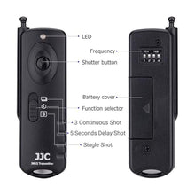 Load image into Gallery viewer, JJC Wireless Remote Control Shutter Release for Nikon Z6 III II Z7 II D7500, Black_8758
