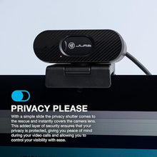 Load image into Gallery viewer, JLab Go Pop Cam, USB Webcam, 1080p, Built-in Privacy Shutter, Plug and Play, Black_5579
