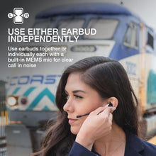 Load image into Gallery viewer, JLab Work Buds in-Ear True Wireless Headset with Detachable Noise-Canceling Boom Mic, Black, Long 55+ Total Hours Playtime, Bluetooth Multipoint, USB-C Charging Dock_917
