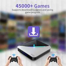Load image into Gallery viewer, JMachen Retro Game Console Built in 45000+ Games, Plug and Play Video HDMI, Android 9.0 + EmuELEC 4.5 System, Emulator Compatible with 70+ Emulators, S905X3 Chip, 4K Output (JM6), Black_129
