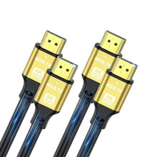 Load image into Gallery viewer, jojobnj Short Hdmi Cable 6.6FT 2Pack, 8K@60Hz 4K@120Hz, 48 Gbps Ultra High Speed Hdmi 2.1 cord with Gold-plated Connectors, Aluminum Shell, for Monitor, Laptop, TV, soundbar, PS5, Xbox, Gaming Console_1
