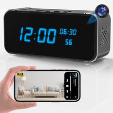Load image into Gallery viewer, JOOKACE Hidden Camera Clock with Bluetooth Speaker 4K WiFi Indoor Camera for Home Security - Mini Nanny Cam with Night Vision, Motion Detection, Remote Live Stream, USKP_1
