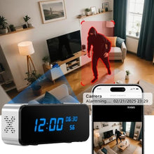 Load image into Gallery viewer, JOOKACE Hidden Camera Clock with Bluetooth Speaker 4K WiFi Indoor Camera for Home Security - Mini Nanny Cam with Night Vision, Motion Detection, Remote Live Stream, USKP_844
