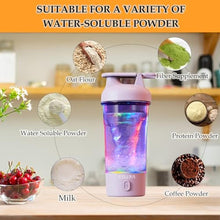 Load image into Gallery viewer, JOTER &amp; LIBEAR Electric Protein Shaker Bottle, USB Rechargeable Pulse Protein Shake Mixer, Shaker Bottles for Protein Mixes and Meal Replacement Shakes, BPA Free, Waterproof, 25 oz (Pink)_5407
