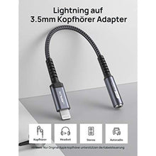 Load image into Gallery viewer, JSAUX Headphone Adapter for iPhone Lightning to 3.5mm Adapter [Apple MFi Certified] Compatible with iPhone 14 Pro Max/14 Plus/13 12 11 Pro Max/SE/XS-Gray, Grey_2019
