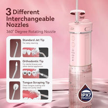 Load image into Gallery viewer, JTF Portable Water Flosser for Travel, 50% Smaller Compact Mini Design, Pink_1288

