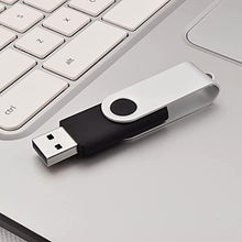 Load image into Gallery viewer, JUANWE 128GB Flash Drive 2 PCS, 2.0 Thumb Drive USB Drives Pendrive for File Storage Data Transfer, High Capacity Zip Drive Portable USB Storage Flashdrives 360 Swivel Cap, Jump Drive 128G2 Black, Pack_5061
