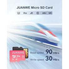 Load image into Gallery viewer, JUANWE 64GB Micro SD Card microSDXC Memory Card, 64GB Memory Card, UHS-I C10 U3 V30 4K UHD Video A1 TF Card with Adapter (Pink)_4841
