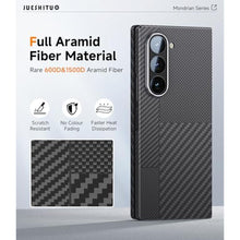 Load image into Gallery viewer, JUESHITUO for Samsung Galaxy Z Fold 6 Case: [600D&amp;1500D Aramid Fiber Made] Ultra Slim and Lightweight [Fit for MagSafe] Minimalist Carbon Fiber Textures-Less Touch Feeling, Magnetic Thin Sturdy Cover_3071
