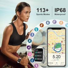 Load image into Gallery viewer, Jugeman Smart Watches for Women(Answer/Make Call), 1.96" HD New Smartwatch with Heart Rate/Sleep Monitor/Pedometer/Calories, 113+ Sports Modes, Fitness Watch IP68 Waterproof for Android iOS, offwhite_2101
