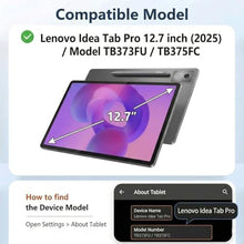 Load image into Gallery viewer, Junfire Protective Case for Lenovo Idea Tab Pro 12.7 inch 2025,Black, Blackinch_1352

