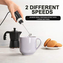 Load image into Gallery viewer, K-Brands Corded Electric Milk Frother with Plug in - Handheld Electric Whisk Stirrer Whipper - Foam Maker for Coffee, Latte, Cappuccino, Hot Chocolate Powerful Drink Mixer, Black_8064
