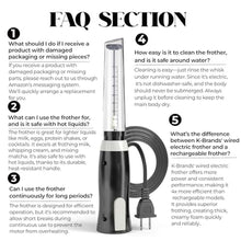 Load image into Gallery viewer, K-Brands Corded Electric Milk Frother with Plug in - Handheld Electric Whisk Stirrer Whipper - Foam Maker for Coffee, Latte, Cappuccino, Hot Chocolate Powerful Drink Mixer, Black_8065
