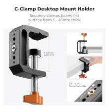 Load image into Gallery viewer, K&amp;F CONCEPT 22" Magic Arm with Desk C-Clamp, Overhead Desk Camera Mount_740
